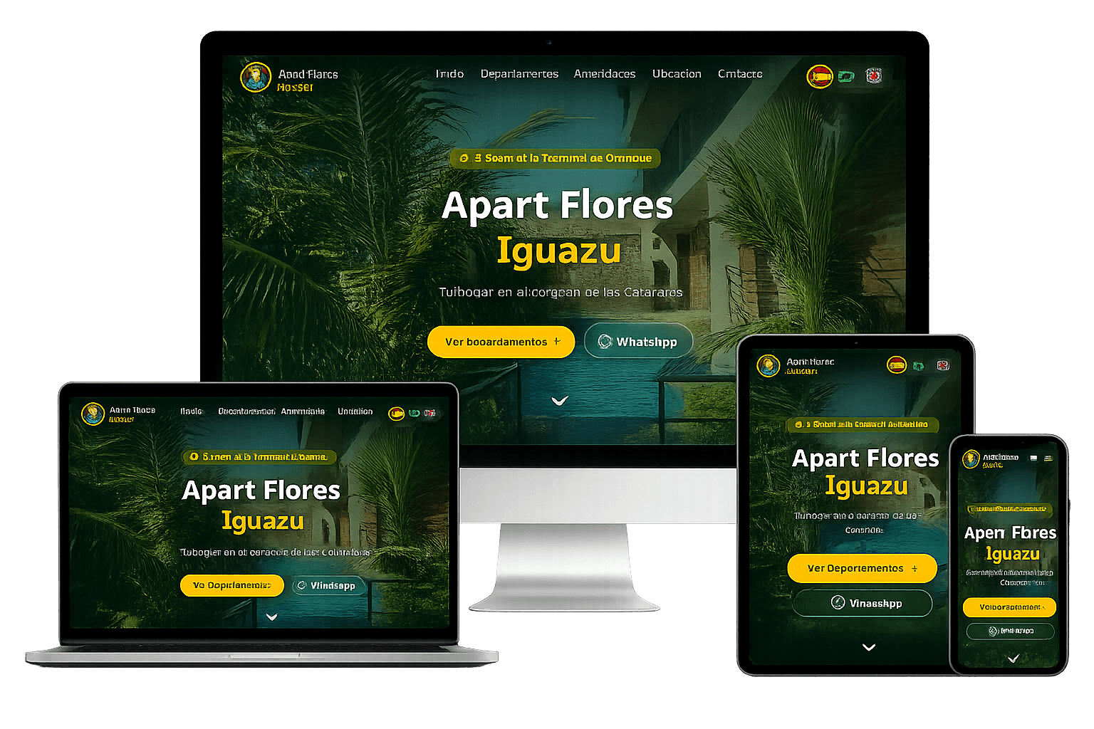Web de apart hotel en Iguazú
